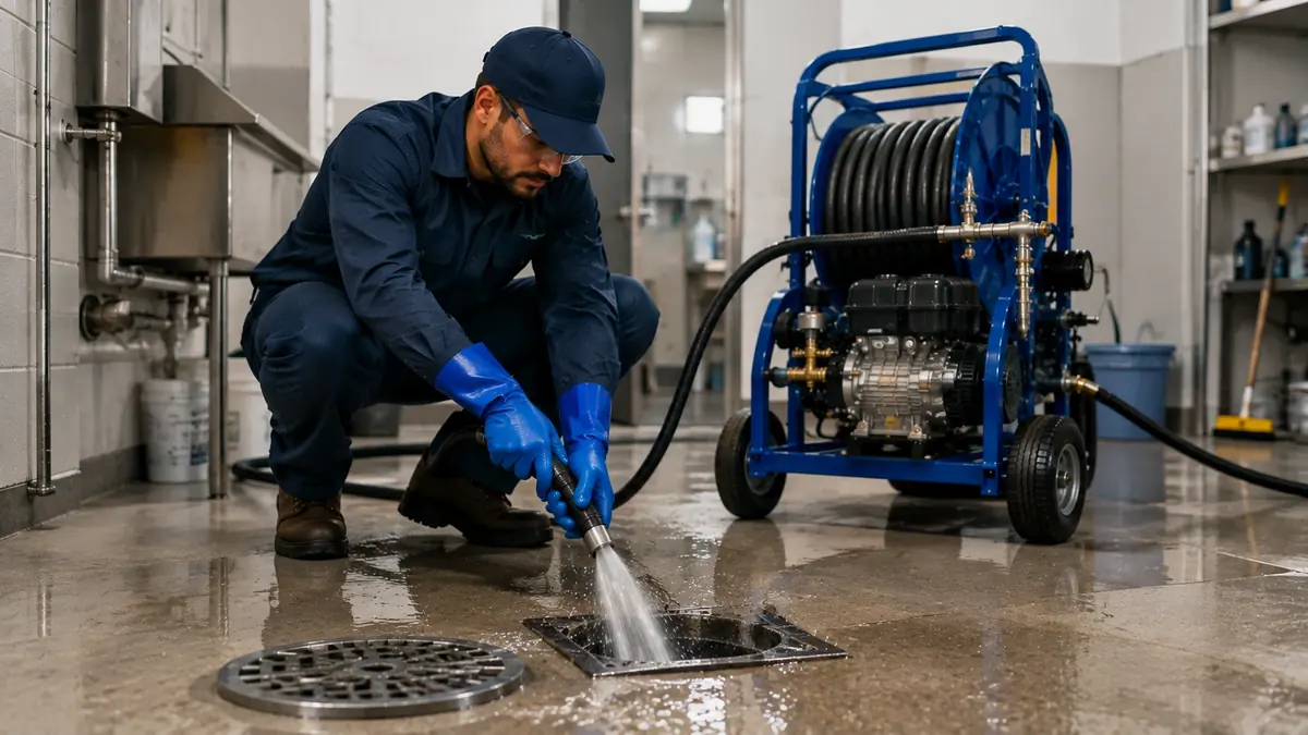 Floor Drain Hydro Jet Cleaning in Vista