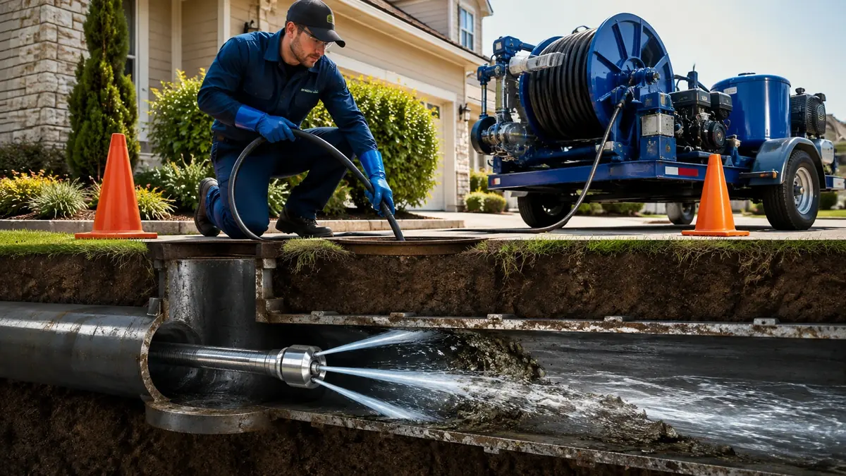 Main Sewer Line Hydro Jet Cleaning in Vista